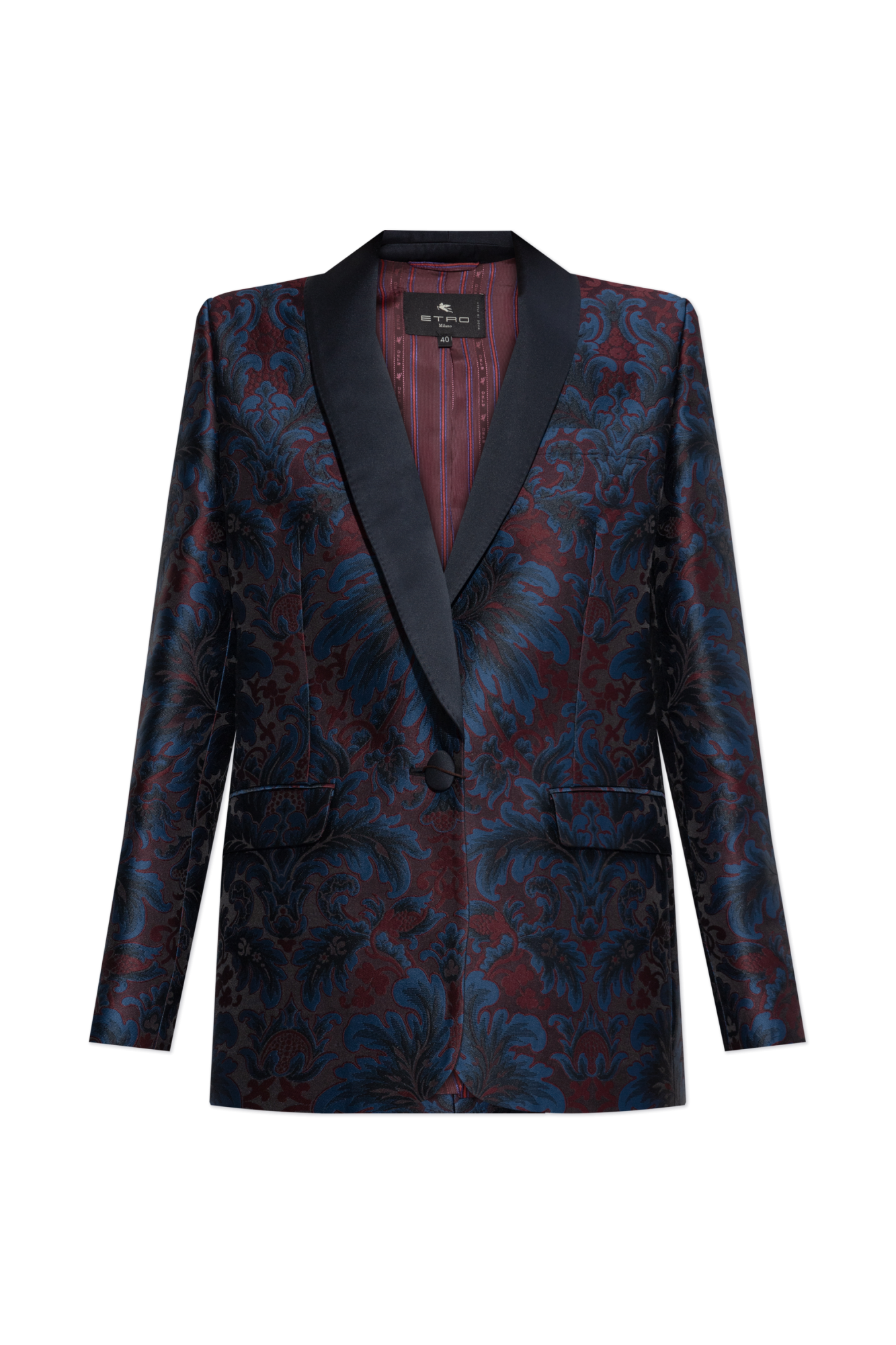 テーラードジャケット ETRO 'Decorative Basting' blazer Navy blue Blazer with decorative pattern Etro - Vitkac AS